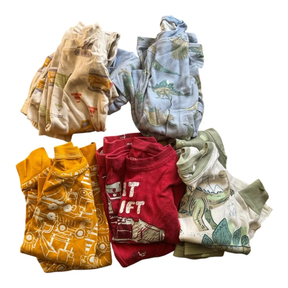 Carters Pajama Sets Toddler Boy 5 pair